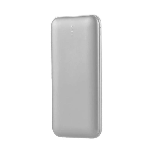 Power Bank Slim 10 000 mAh V-TAC con Dual USB + Type-C Colore Argento