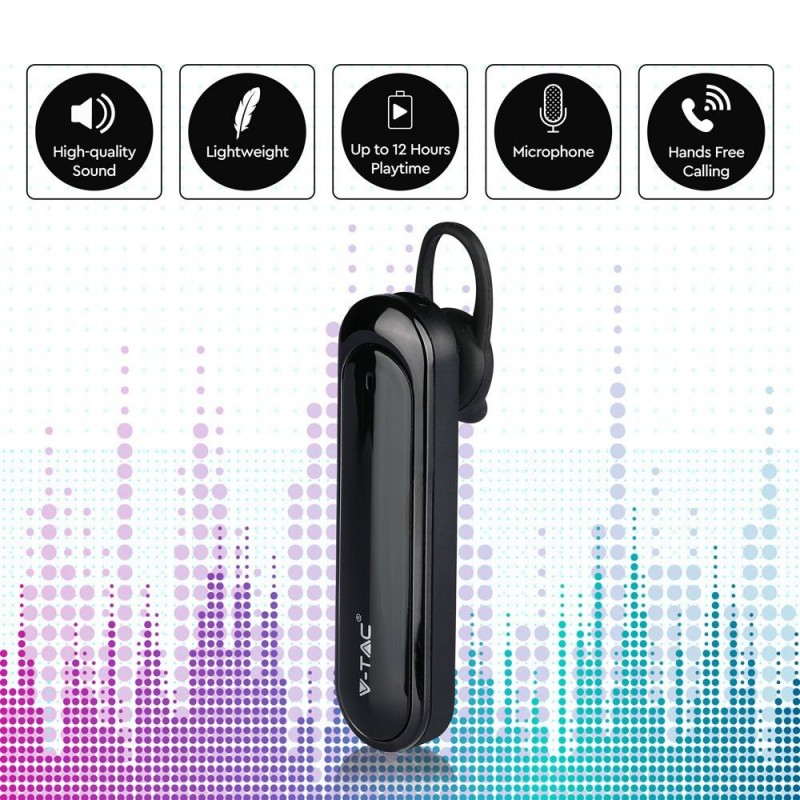 Carica immagine in Galleria Viewer, Auricolare bluetooth per musica e chiamate bianco 70 mAh