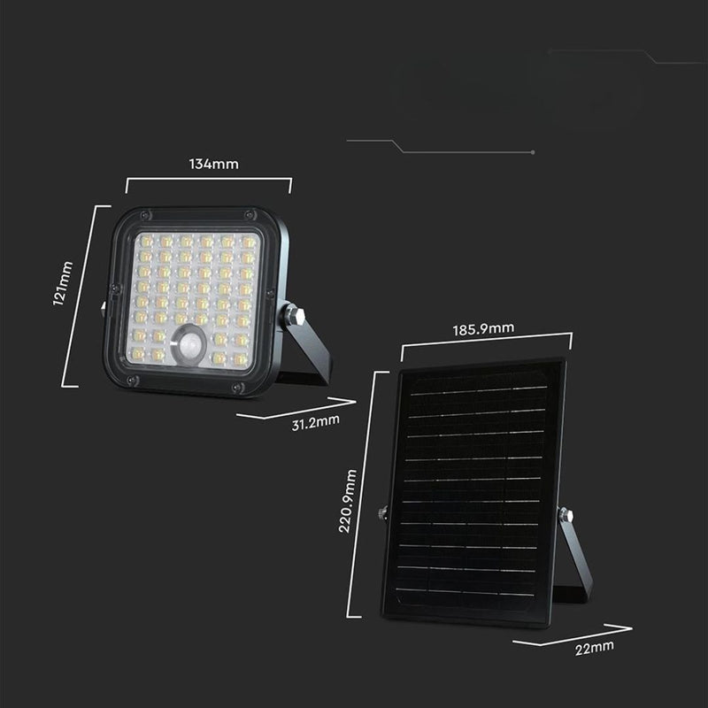 Carica immagine in Galleria Viewer, 10W LED Solar Floodlight LiFePo Battery Black CCT 4000K+6000K