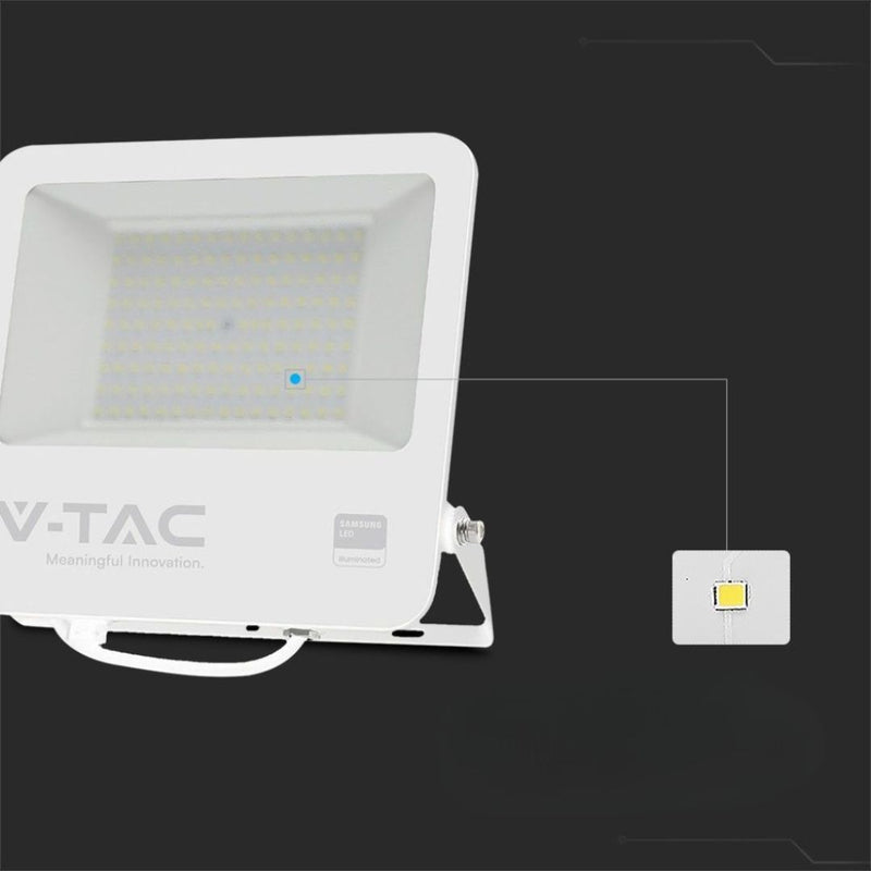 Carica immagine in Galleria Viewer, 100W LED Floodlight SMD SAMSUNG CHIP 1m Wire White Body Grey Frosted Glass 6500K