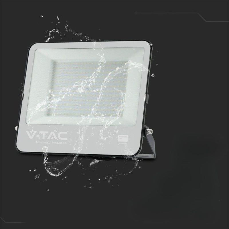 Carica immagine in Galleria Viewer, 200W LED Floodlight SMD SAMSUNG CHIP 1m Wire Black Body Grey Frosted Glass 6500K