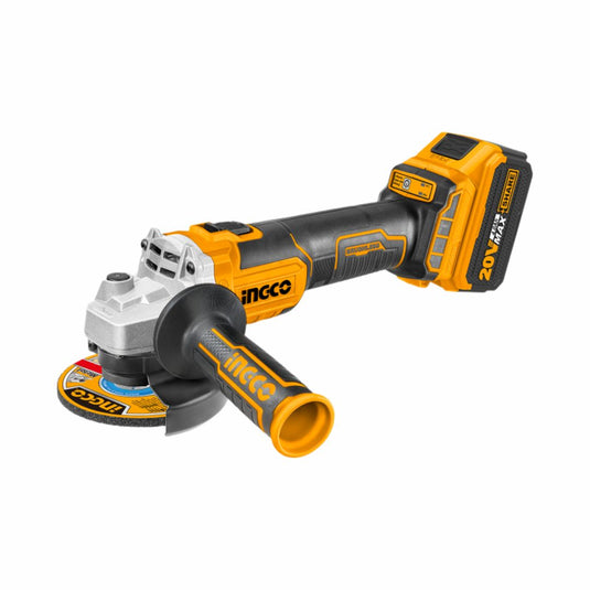 Smerigliatrice angolare 115 mm Brushless 20V con 2×4.0Ah + borsa + caricatore + 10 dischi