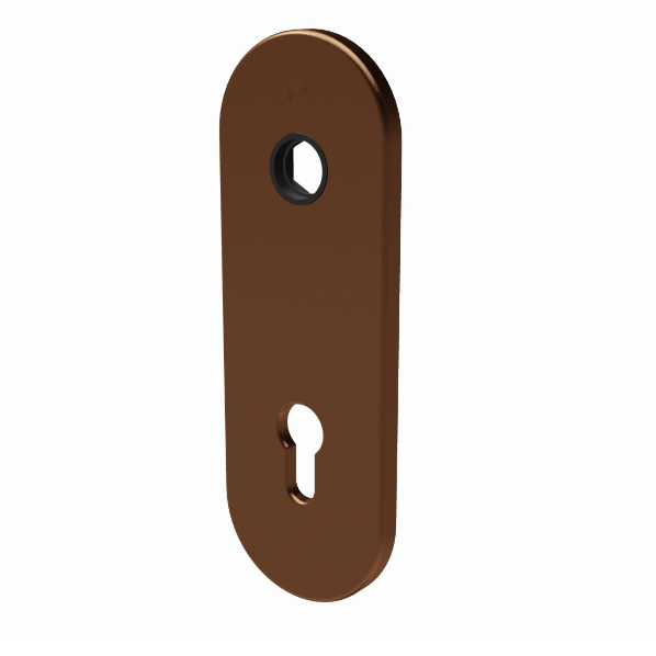 Carica immagine in Galleria Viewer, Placca cilindro 4502 – 65 × 187 × 8 mm, alluminio anodizzato bronzo F4