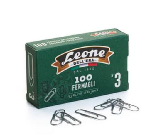 Fermagli Leone in varie misure scatola 100 pezzi