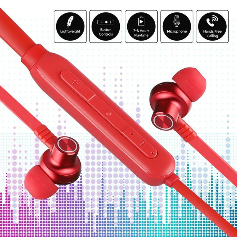 Carica immagine in Galleria Viewer, Auricolari Bluetooth sport con microfono 500mAh Rosso
