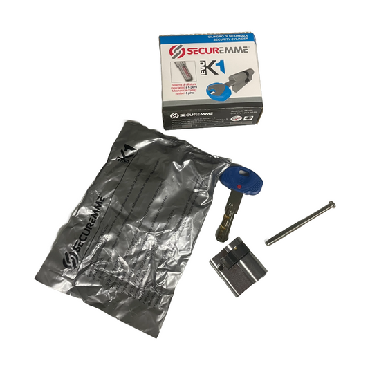 Mezzo cilindro EvoK1 25-10 CS – 1 chiave cantiere + 3 chiavi sigillate a duplicazione controllata