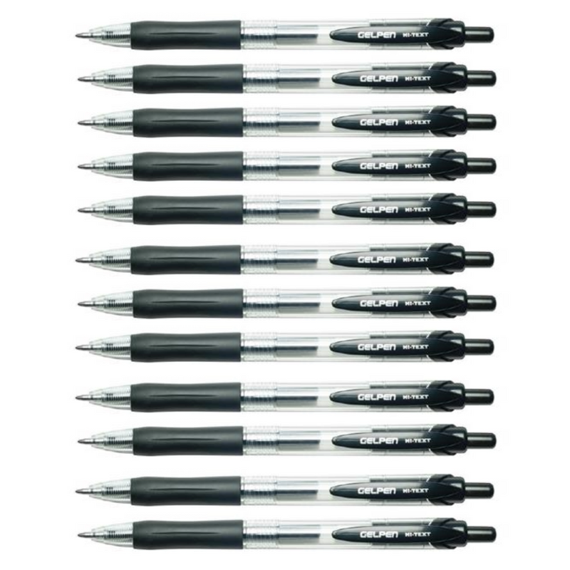 Carica immagine in Galleria Viewer, Set di 10 pz - Penna gel a scatto FIBRACOLOR 0,7 mm – nero