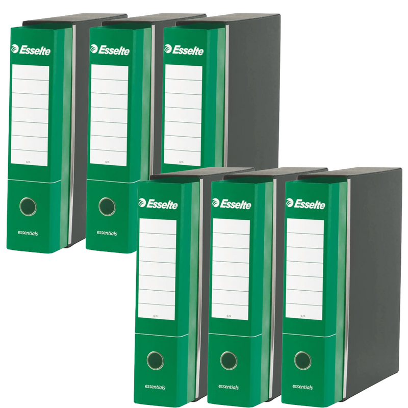 Carica immagine in Galleria Viewer, Raccoglitori Esselte Essentials Protocollo D8 Verde con custodia – Conf. 6 pz