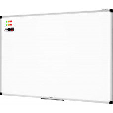 Lavagna magnetica bianca 90×120 cm con cornice in alluminio