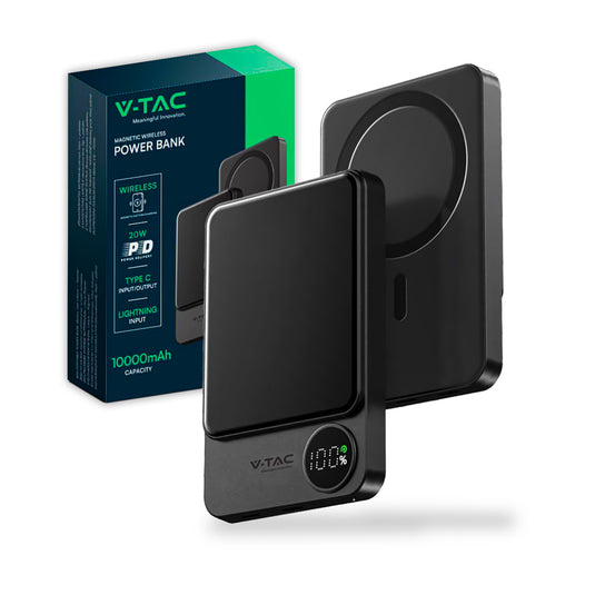 Power Bank MagSafe 10 000 mAh Ultra Sottile 9 mm in Alluminio – Grigio