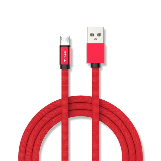Cavo Micro-USB 1 m Ricarica Rapida 2,4 A – Serie Ruby Corda Rosso