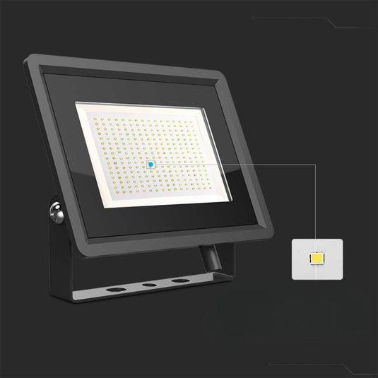 Faro LED SMD 200W F-Series Colore Nero 6500K - Bianco Freddo Cristallino IP65