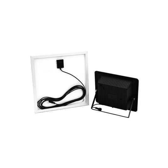Faro LED Solare 20W da Esterno - Pannello Separato e Telecomando 5m Colore Nero 6000K