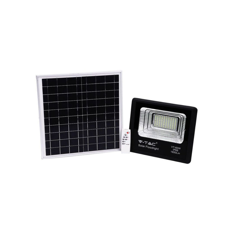 Carica immagine in Galleria Viewer, Faro LED Solare 20W da Esterno - Pannello Separato e Telecomando 5m Colore Nero 6000K
