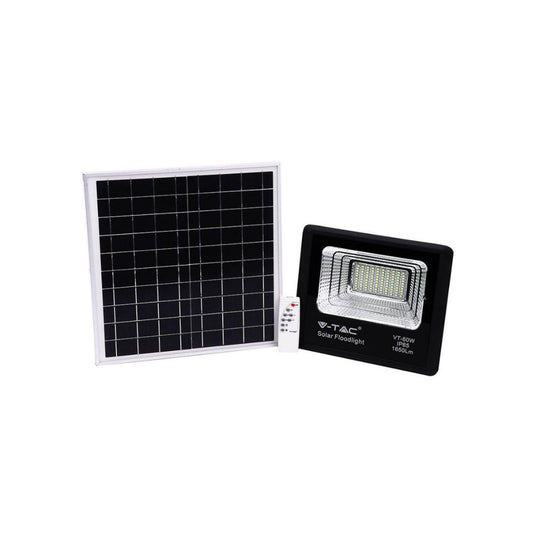 Faro LED Solare 20W da Esterno - Pannello Separato e Telecomando 5m Colore Nero 6000K