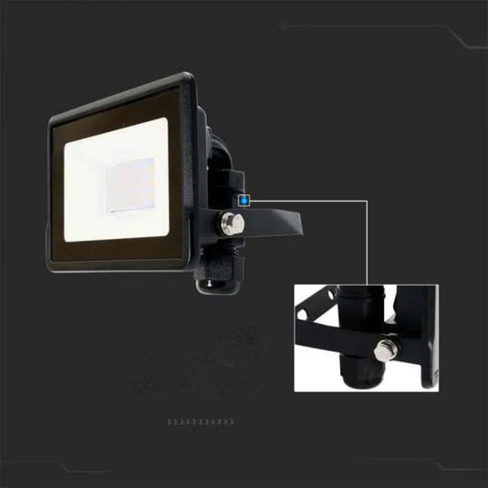Faro LED PRO 10W Samsung Chip – 735lm Bianco Freddo 6500K IP65 Nero