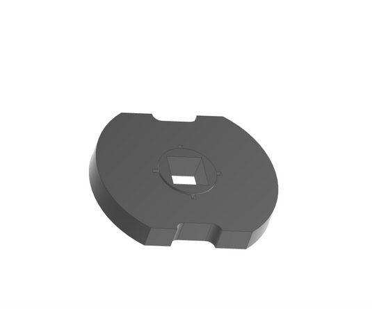 Inserto nylon 4095 con molla DX/SX 42 × 35 × 6 mm – quadro 8 mm, compatibile placche 4500-4501-4502-4503-4520