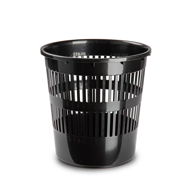 Carica immagine in Galleria Viewer, Cestino Gettacarte Traforato Nero 27,5x28 cm in Plastica Riciclata
