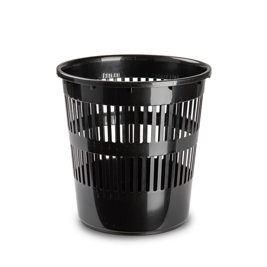 Cestino Gettacarte Traforato Nero 27,5x28 cm in Plastica Riciclata