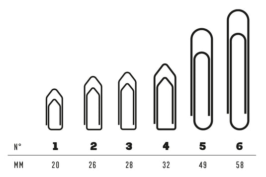 Fermagli Leone in varie misure scatola 100 pezzi