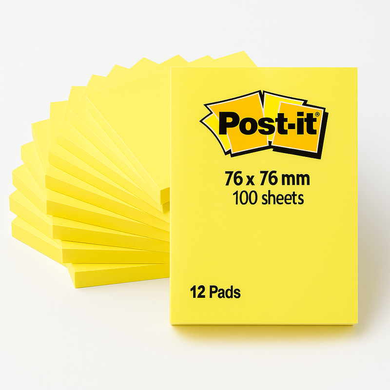 Carica immagine in Galleria Viewer, Post-it® Canary Yellow – 12 blocchetti da 100 fogli, adesivo riposizionabile
