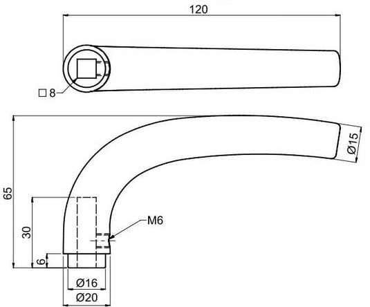 Mezza maniglia TIZIANA 5000 – 120 mm, cromo satinato CS